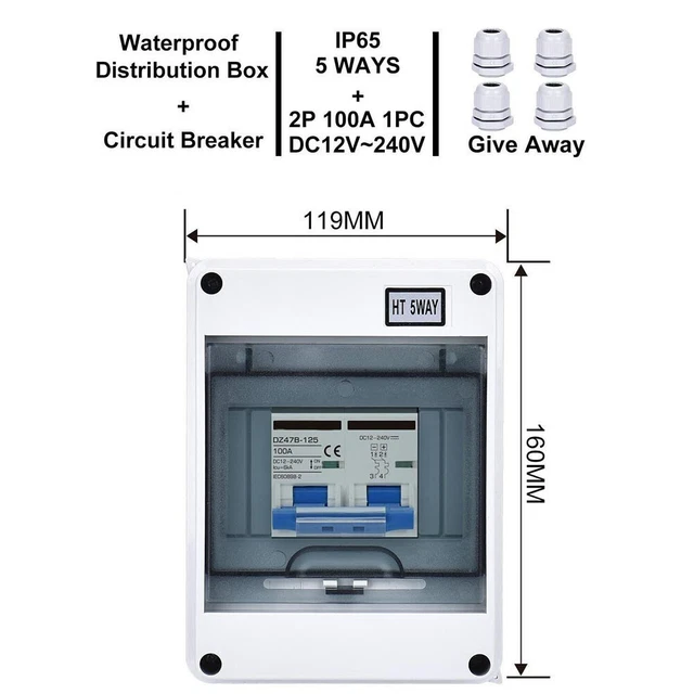 Boîte De Déconnexion AC 60A 240V – Non Fusible, Métallisée, Cadenassable – NEMA 3R – Neuf