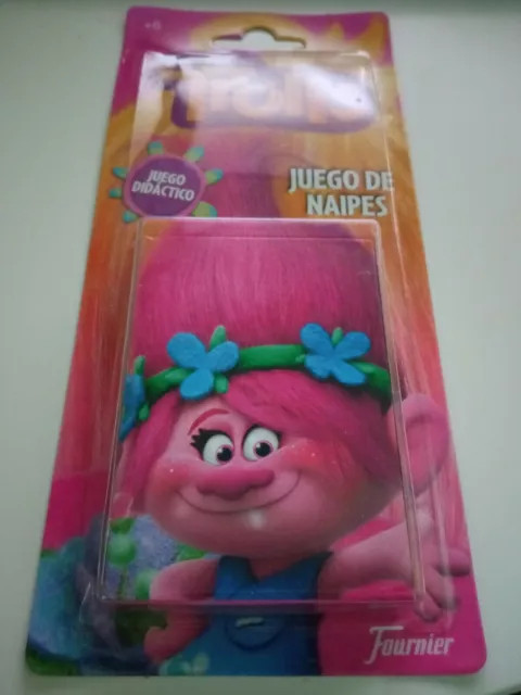 BARAJA DE CARTAS JUEGO DE NAIPES Trolls pelicula FOURNIER niños colección