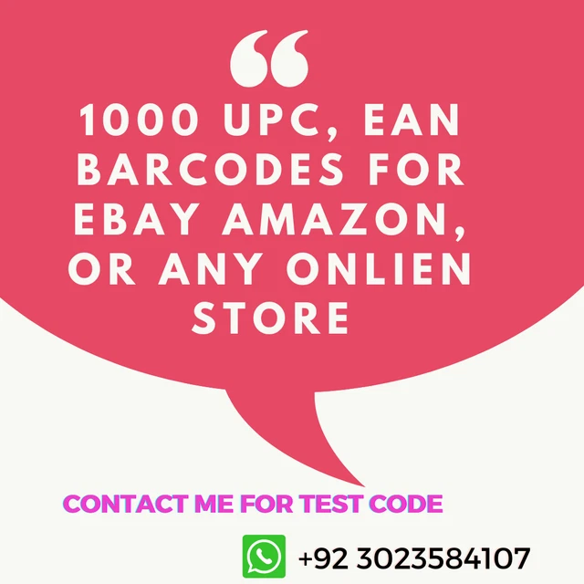 Amazon Ebay products 1000 Identification Codes in Cheap Price