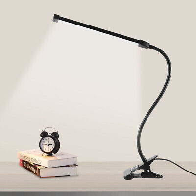 Lampe de Bureau Dimmable LED Lumière Serrage Lecture USB Table Chevet