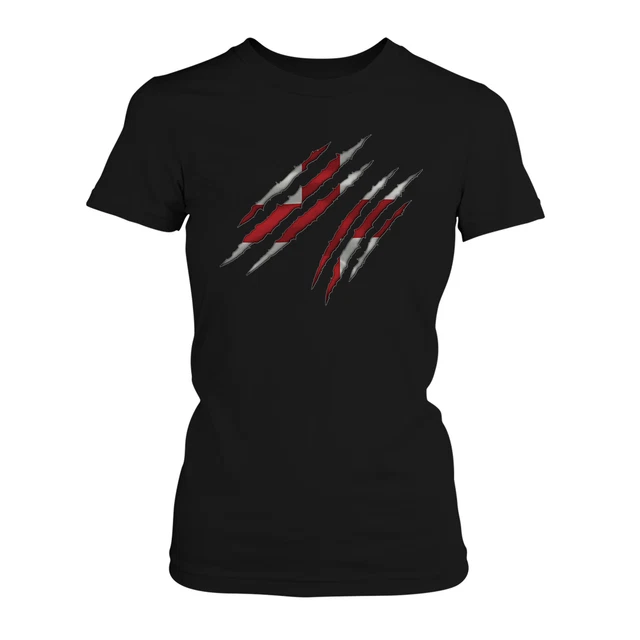 England Kratzer Damen T-Shirt 2018 Fan Shirt Trikot Fußball WM Flagge Fahne Cool
