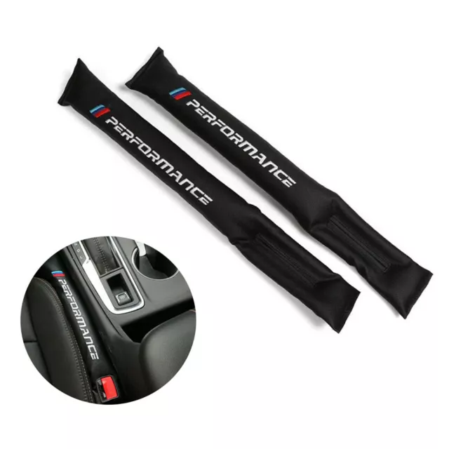 2X Sports Sitzlückenfüller Schwarz PU Leder Zubehör Spacer Für BMW Performance