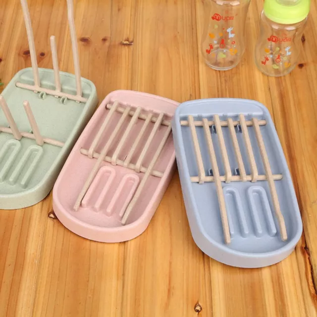 Drainage Basket Bottle Drying Rack Wheat Straw Storage Drying Shelf