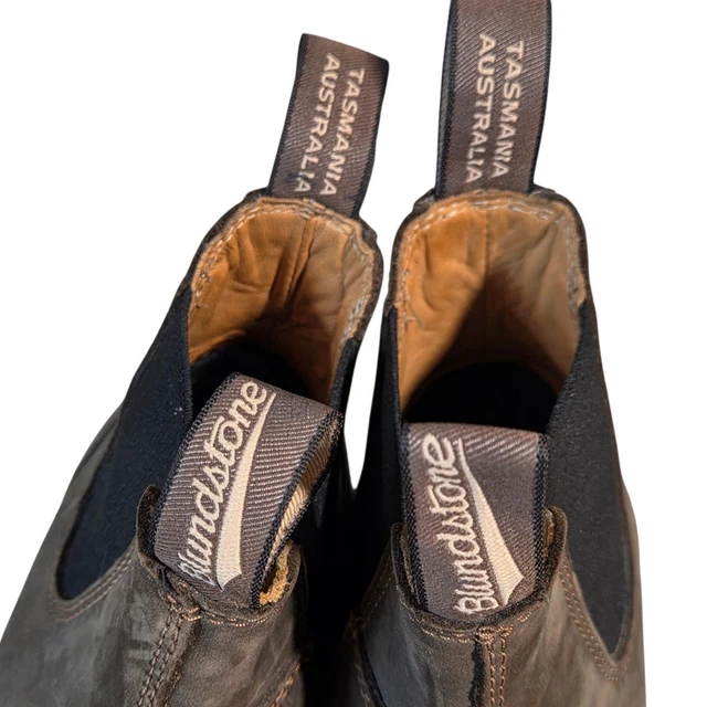 Rustic Asia BLUNDSTONE CHELSEA BOOTS in Rustic Brown Unisex Men's sz 8, Women sz 10 ...
