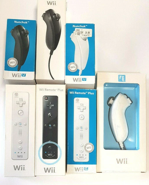 ORIGINAL NINTENDO WII Remote, Motion Plus Controller, Nunchuk schwarz