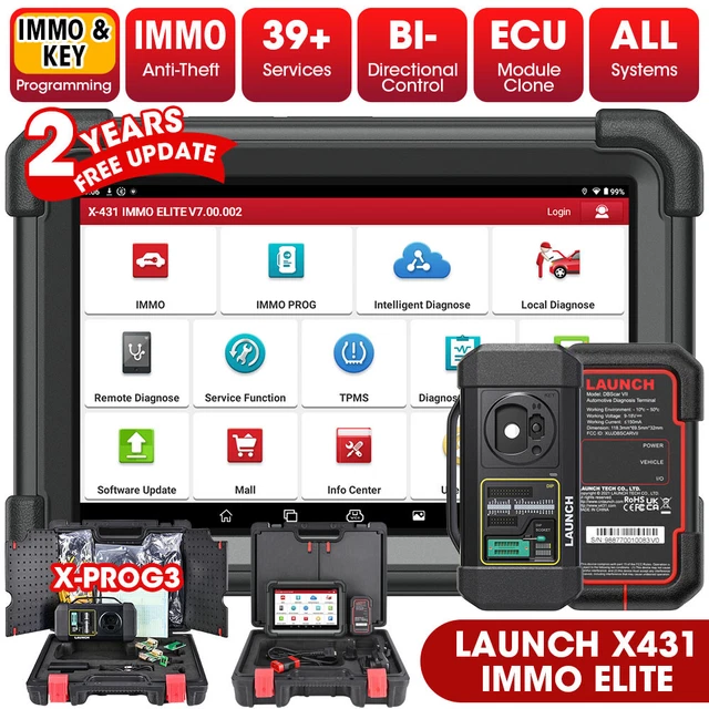 LAUNCH X431 IMMO Elite Plus – Strumento Di Programmazione Chiavi Auto Con X431 PROG3, Diagnostica Completa E Codifica Centraline, 39+ Servizi - 2