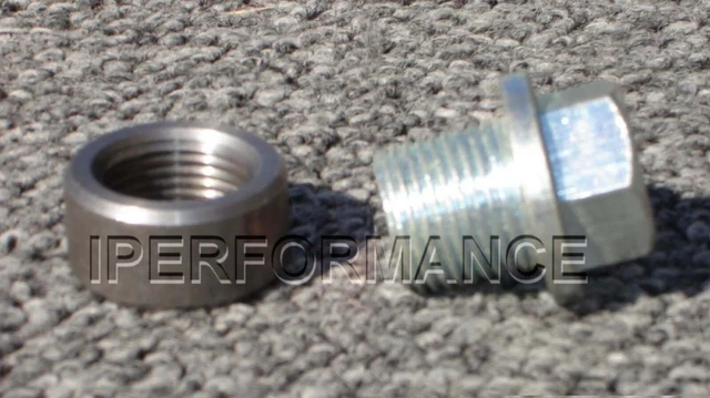O2 Sensor Bung (Steel) and Plug / Cap Set, M18 x 1.5 Thread