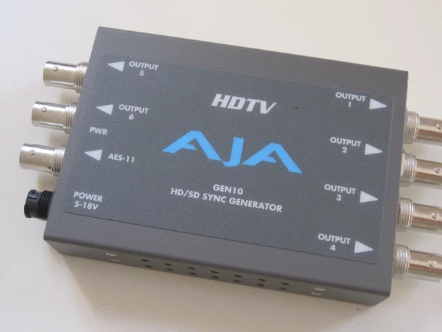 AJA Gen-10 Genlock 3D Audio TriLevel Sync Generator Camera