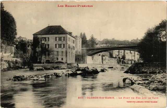 CPA OLORON Ste-MARIE Le Pont en fer sur le gave (412095)