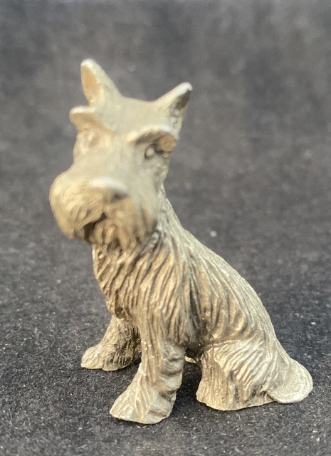 Spoontiques Pewter Miniature Schnauzer Figurine 1978