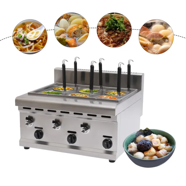 6 Holes Electric Multifunctional Pasta Noodle/Kanto Cooking Machine Lpg Gas