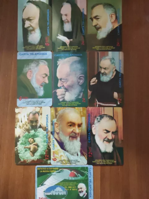 10 Schede telefoniche fake padre pio