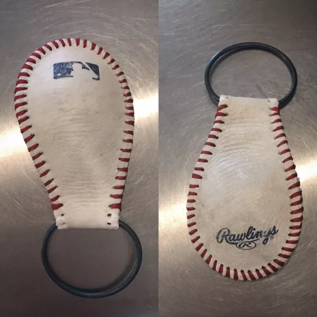 1 Official Authentic Rawlings Side Leather Baseball Keychain Autograph Keepsake