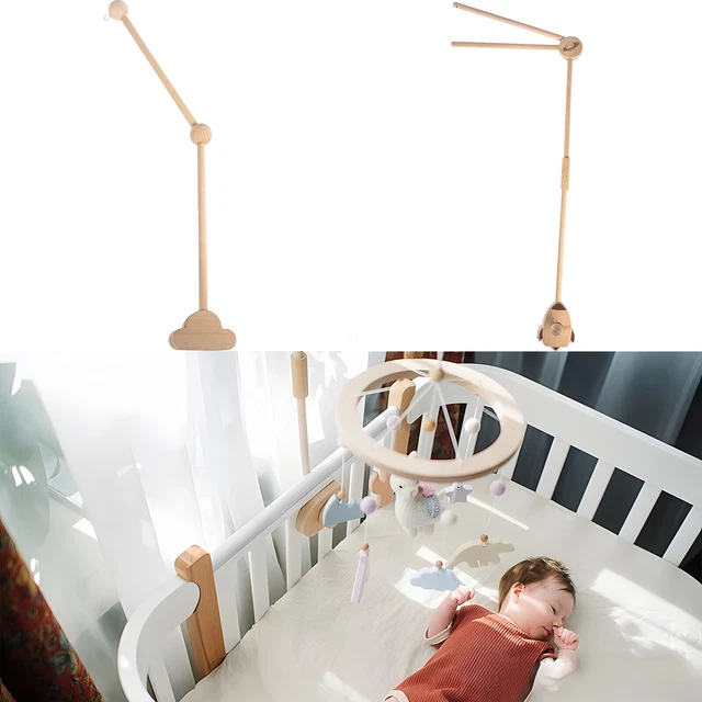 Baby Crib Mobile Arm 27inch/36inch Wooden Crib Mobile Holder Adjustable TowwS