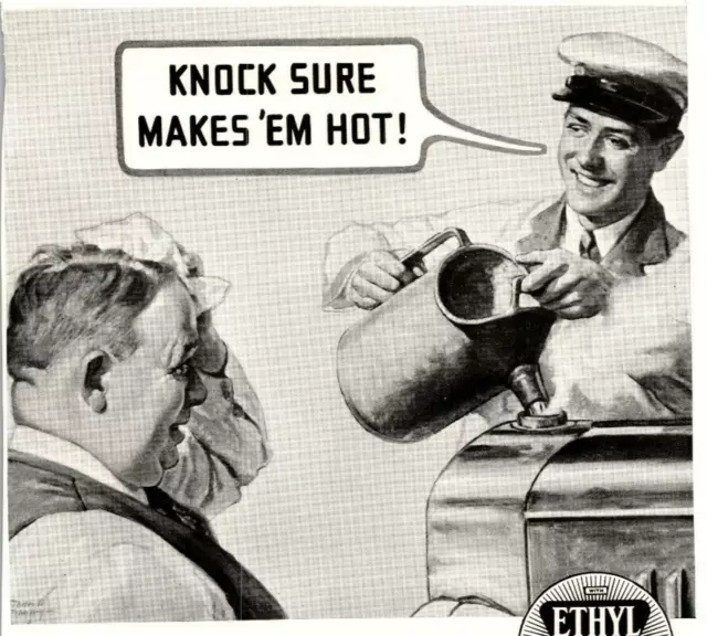 PRINT AD 1933 Ethyl Gasoline Stops Knock Frederic Stanley 5.5 x 10 Vintage