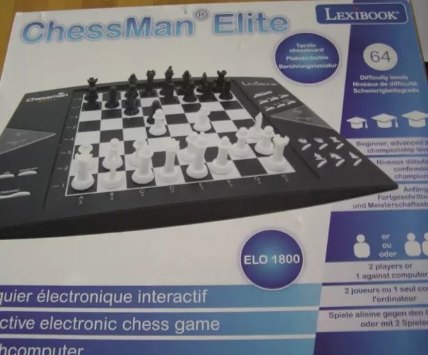Lexibook CG1300 Elo 1800 Chessman Elite interaktives elektronisches Schach 64 Stufen