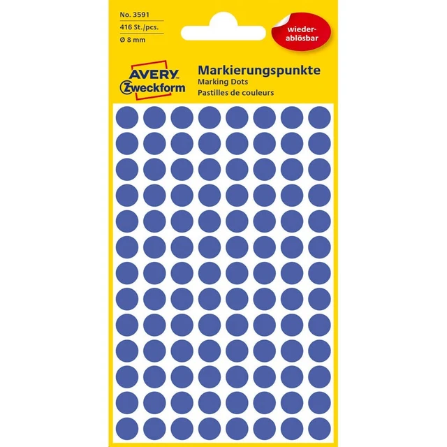 AVERY Zweckform Klebepunkte 3591 blau Ø 8,0 mm