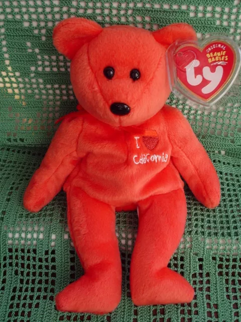 TY BEANIE BABIES "CALIFORNIA" I Love BEAR State EXCLUSIVE Rare 2004 MWMT