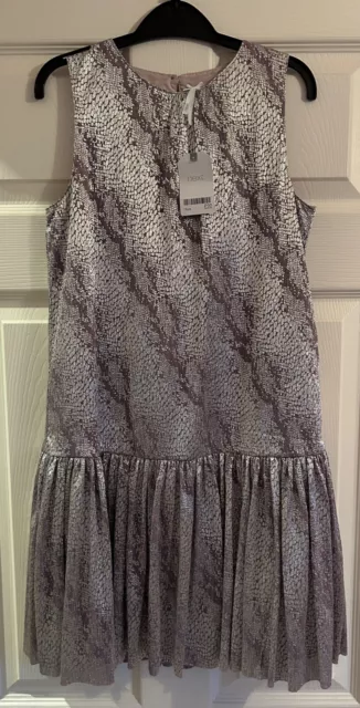 BNWT Girls NEXT Silver Shimmer Party Dress Age 12 years