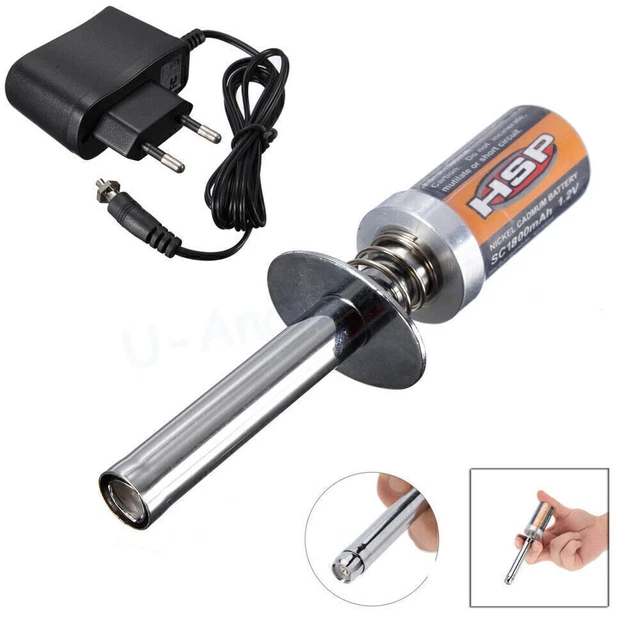 HSP 80101 Glow Plug Starter Lgniter for Gas Nitro Engine Power 1/10 1/8 RC Car