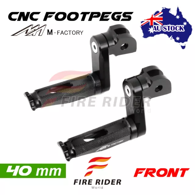 For Triumph STREET SCRAMBLER 17-18 CNC Front Foot Pegs SHINOBI 40mm Extend Black 2