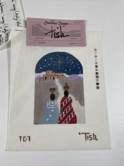 Lienzo con aguja pintado a mano adorno de natividad 18 unidades diseño por mesa