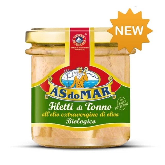 Filetti di Tonno As Do Mar all'Olio Extra Vergine di Oliva Biologico e Sale Inte