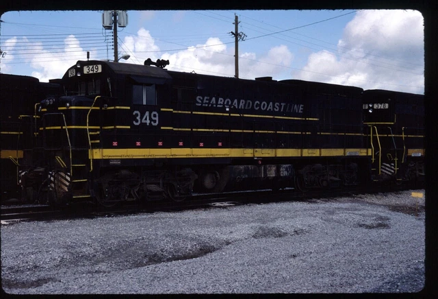 Original Rail Slide - SCL Seaboard Coast Line 349 Lakeland FL 7-31-1983