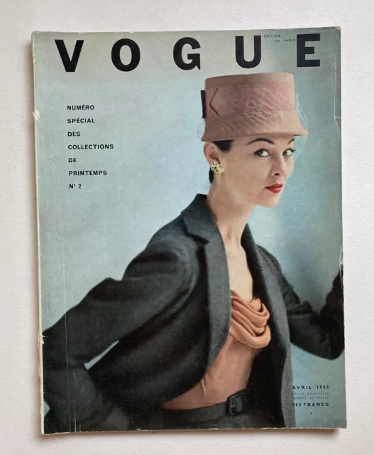 VOGUE Paris avril 1952 magazine mode revue vintage 50s fashion french april