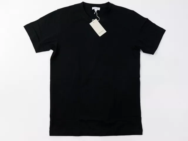 NEW SUNSPEL Black 100% Cotton Crewneck S/S Tee T-Shirt Men Size S Small