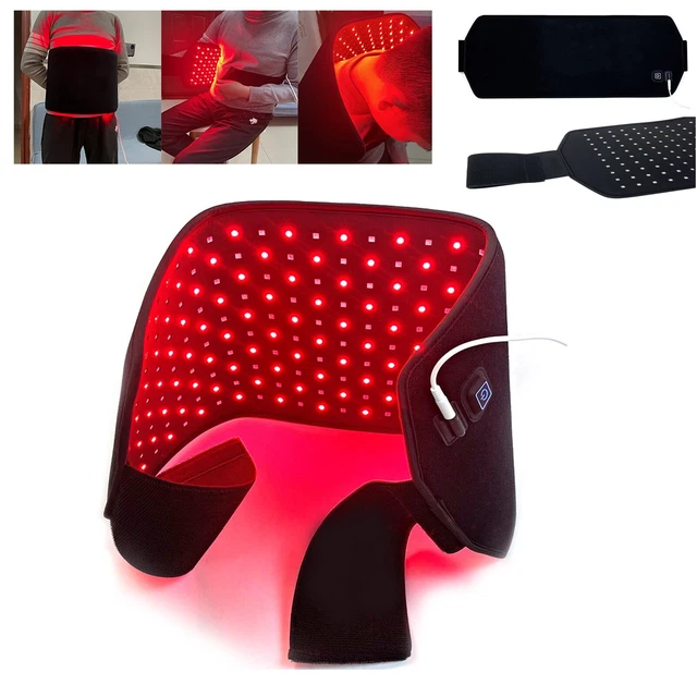 Cinturón de envoltura de cintura para alivio del dolor de espalda terapia de luz roja para alivio del dolor de cuello infrarrojo cercano