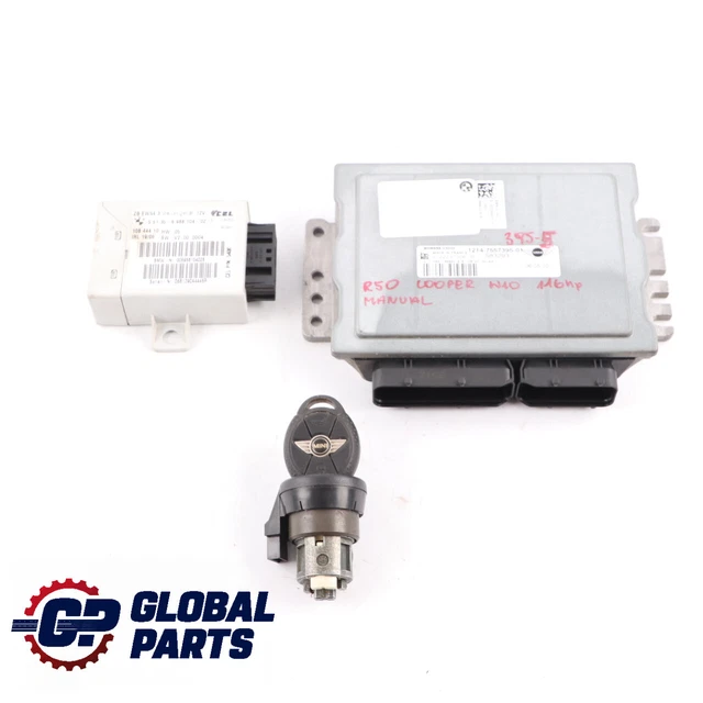 2005 Mini R50 Ews MINI COOPER R50 R52 W10 116HP motore ECU Kit DME 7557395 EWS 2 chiavi ...