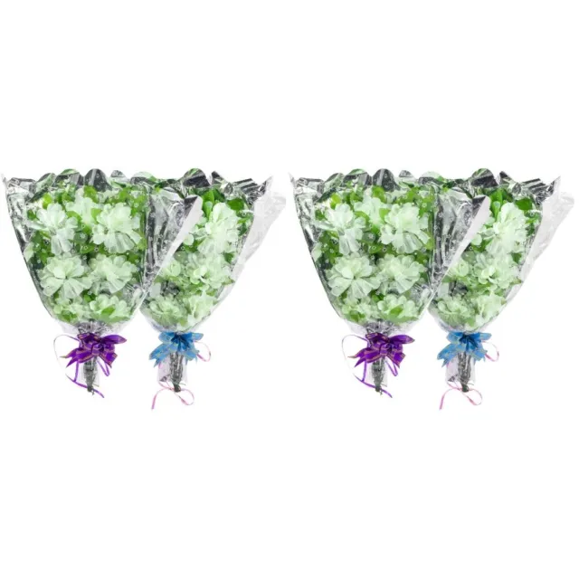 4 Pcs Cemetery Fake Flowers Silk Cloth Adorn Artificial Christmas for