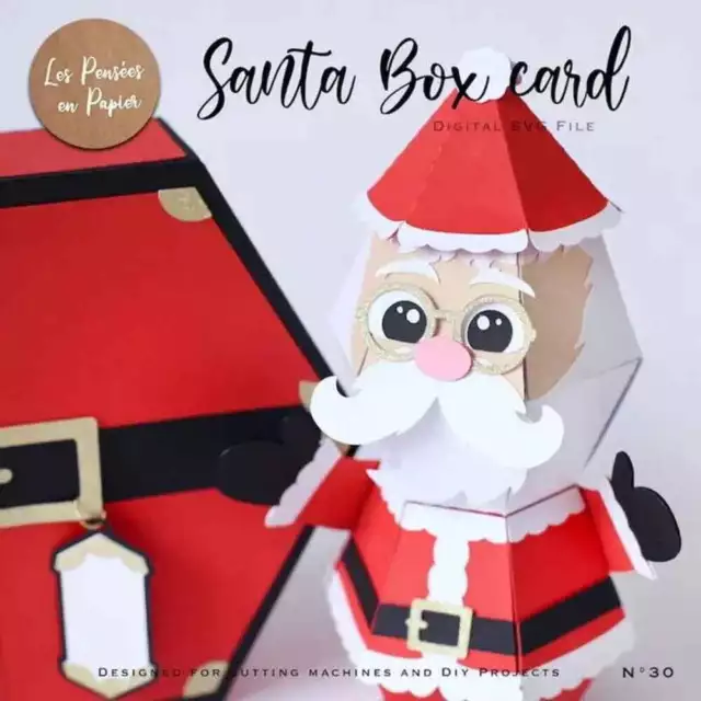 3D Santa Claus Prank Box Merry Christmas Handmade 3D Pop Up Xmas Card QT