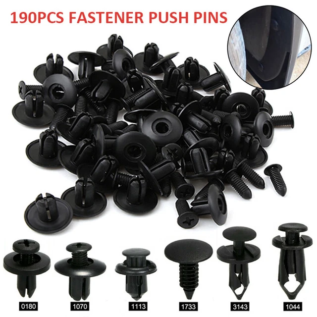 190Pcs Push Retainer Kit Car Retainer Clips Plastic Door Trim Panel Fender Clips 3