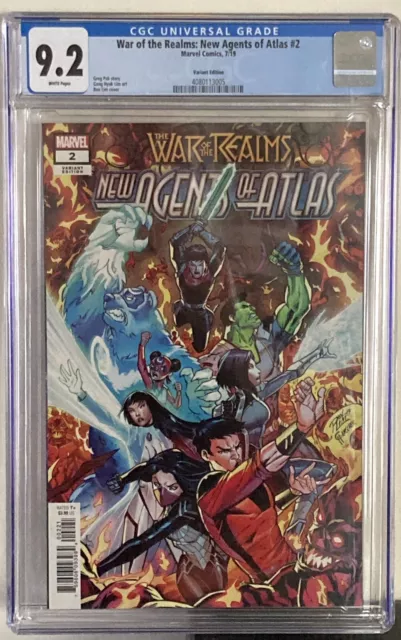 War of the Realms New Agents of Atlas 2 Lim 1:25 Var. 1st Sword Master 9.2 CGC