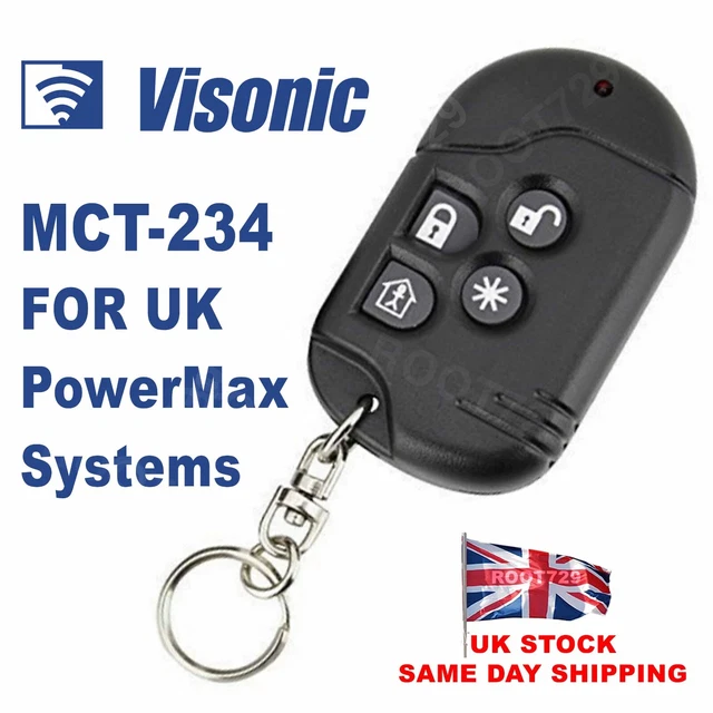 NEW MCT-234 VISONIC Wireless Keyfob PowerMax 868MHz UK Same Day Post £ ...