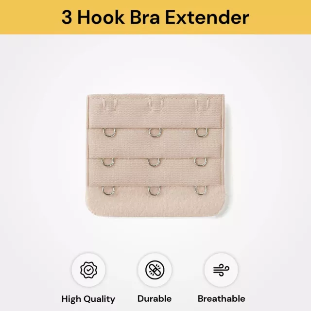 Women Clip On Bra Extender Extension 3Hooks Adjustable Strap Maternity Strap 2