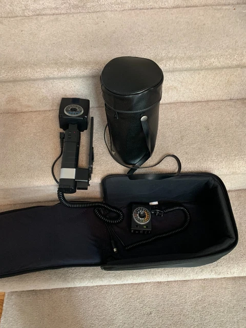 Metz 45 CT-1 Flash Unit w/ Metz Mecablitz Televorsatz 45-33 & Sync Cords w/ case