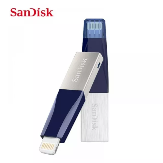 64GB SanDisk USB 3.0 iXpand Mini Flash Drive Stick For iPhone lighting Blue