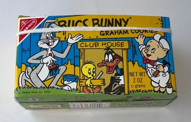 Nabisco Graham Cookies Box, BUGS BUNNY / WARNER BROTHERS (Empty, Dated 1979)