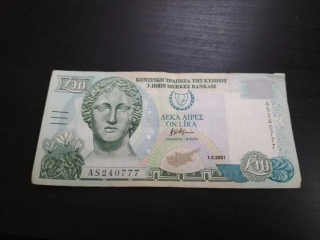 Cyprus 10 Pounds 2001