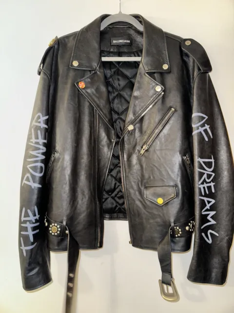 Balenciaga Leather Jacket The Power Of Dreams Size Medium