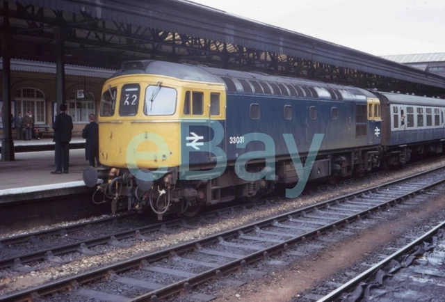 35MM RAILWAY SLIDE of Class 33 33031 @ Exeter St Davids Copyright to ...
