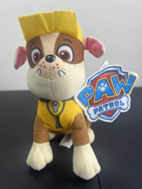 Nickelodeon PAW Patrol Plush Stuffed Dog RUBBLE 8" Tall New With Tag