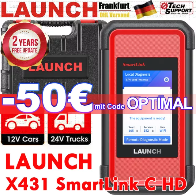 2024 Launch X431 SmartLink C HD KFZ Diagnosegerät für Heavy Duty 12V 24V LKW PKW