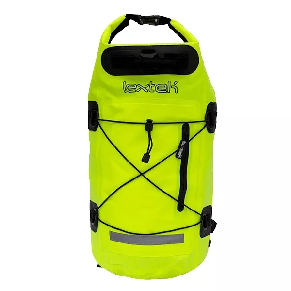 Genuine Lextek Waterproof Dry Bag Yellow Backpack 30L Motorbike Scooter Rucksack