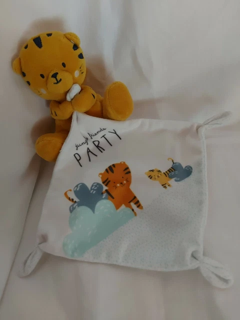 Doudou Mouchoir Simba Toys Kiabi Tigre Blanc Orange Tbe