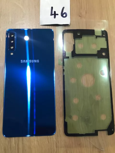 Samsung Galaxy A7 (2018) SM-A750FN Back Glass Rear Battery Cover + Glue Blue (A)