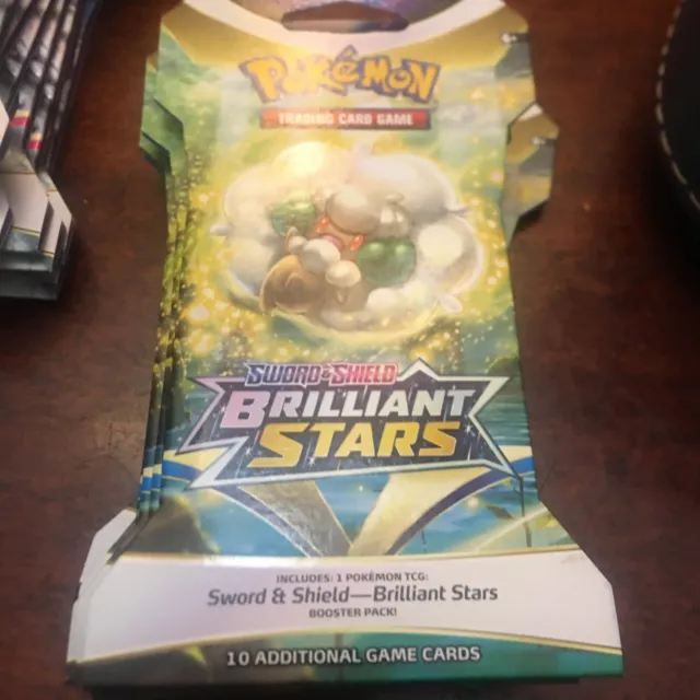 Pokemon Cards 🤩Sword & Shield: Brilliant Stars -BLISTER BOOSTER PACK (10 Cards)